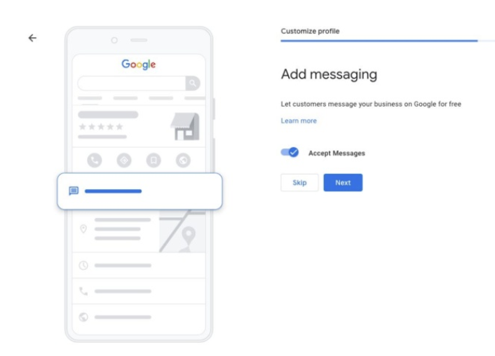 Add messaging to Google Business Profile
